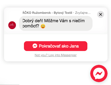 FB chat na acko.sk