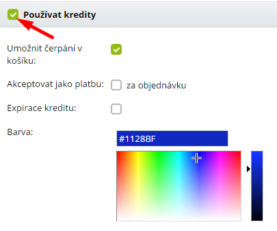 kreditní systém v e-shopu