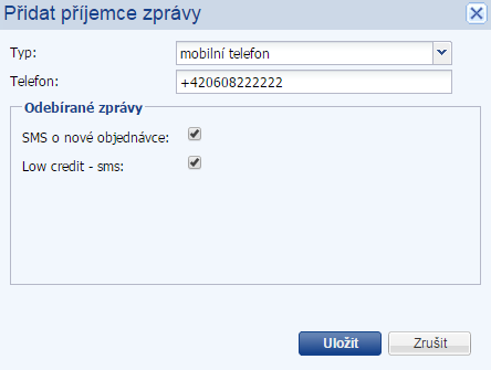 sms brána ve Flox 2.0