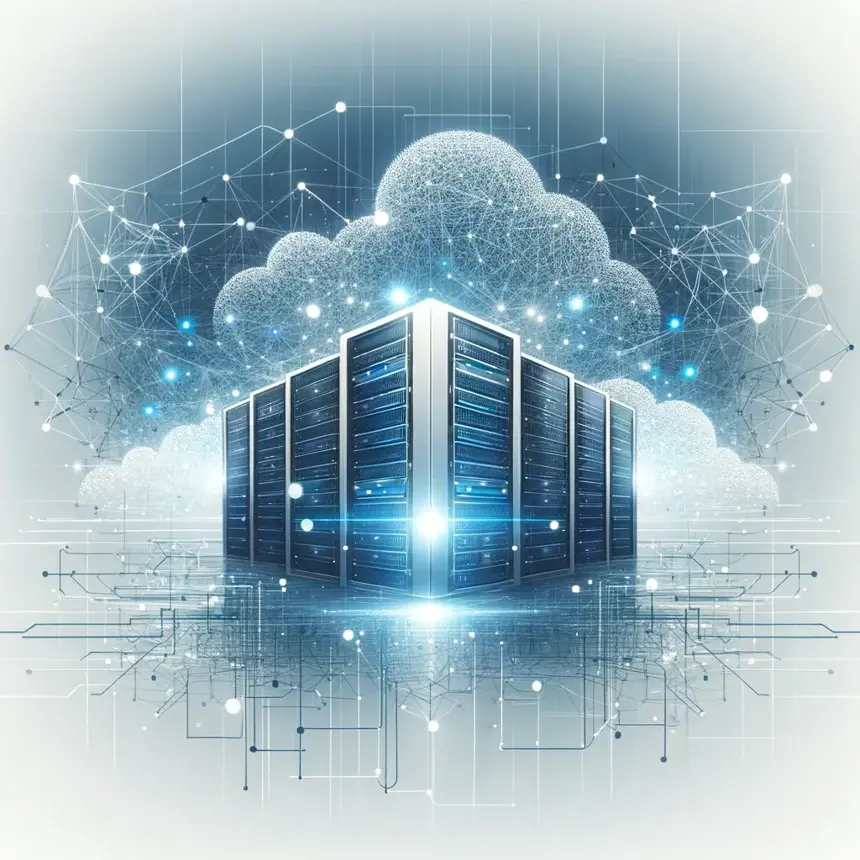 Spolehlivý cloud hosting - pict. by Dall-e