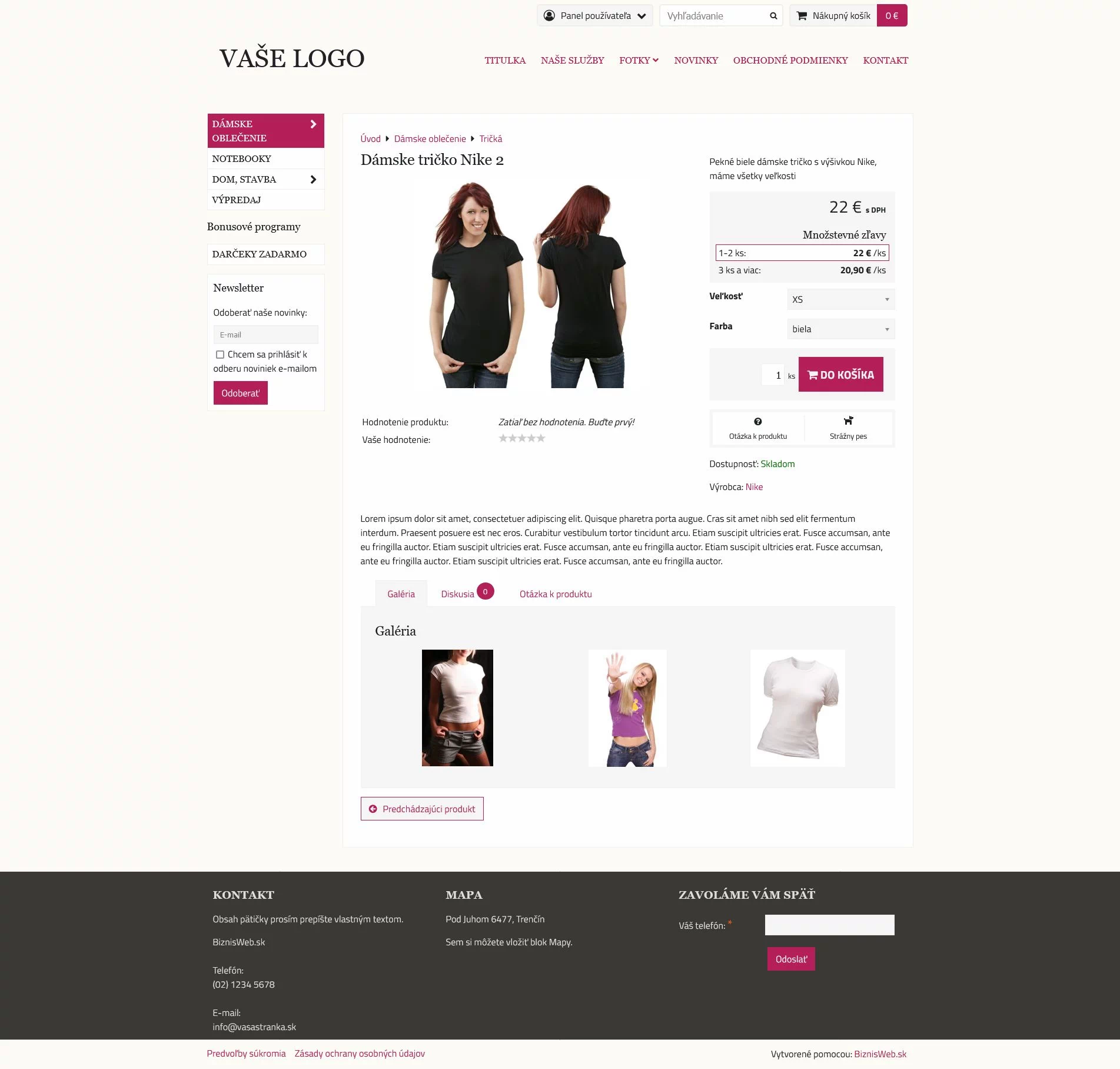Detail produktu - Různé kombinace pro vytvoření vlastní šablony vzhledu pro e-shop nebo web: mobilní šablona Flat