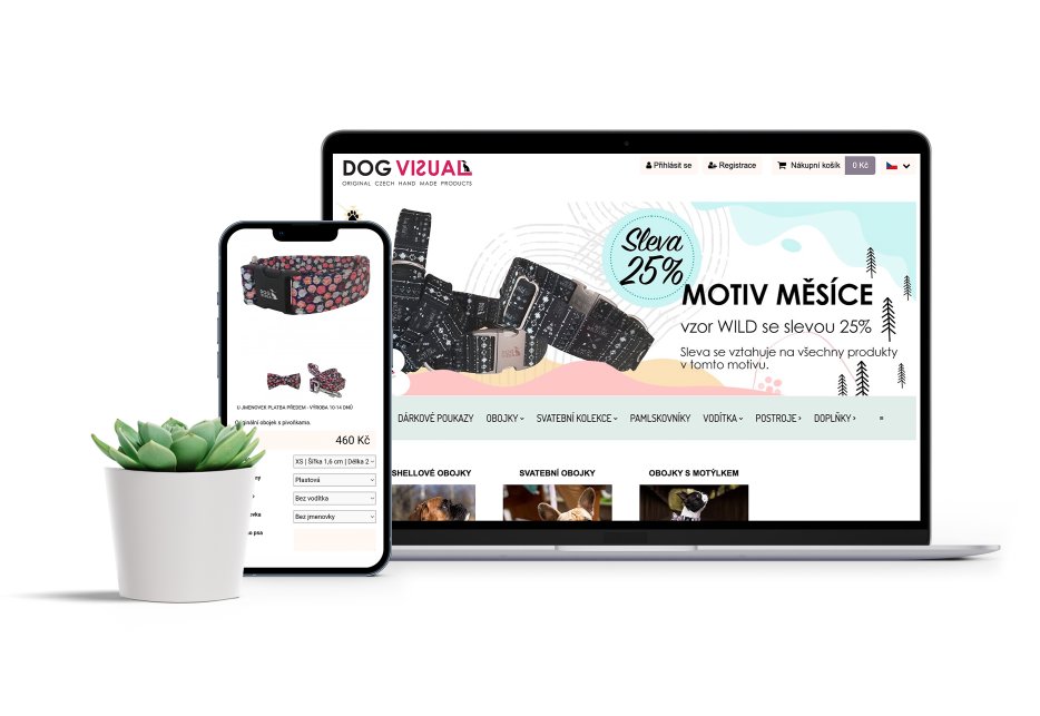 Šablona na míru, vlastní design od e-shop Dogvisual