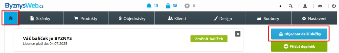 Propojení Chameleoon a ByznysWebu