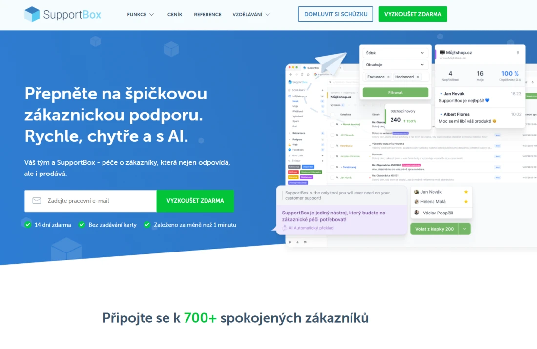 SupportBox spojil e-mail, live chat i telefony do jednoho rozhran