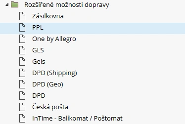 PPL v rozšířených možnostech dopravy v administraci ByznysWeb.cz