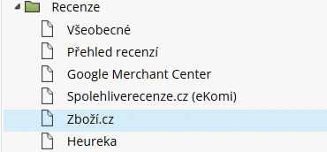 Aktivace recenzí Zboží v e-shopu na ByznysWebu