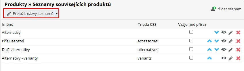 Přeložit názvy seznamů produktů - ByznysWeb.cz