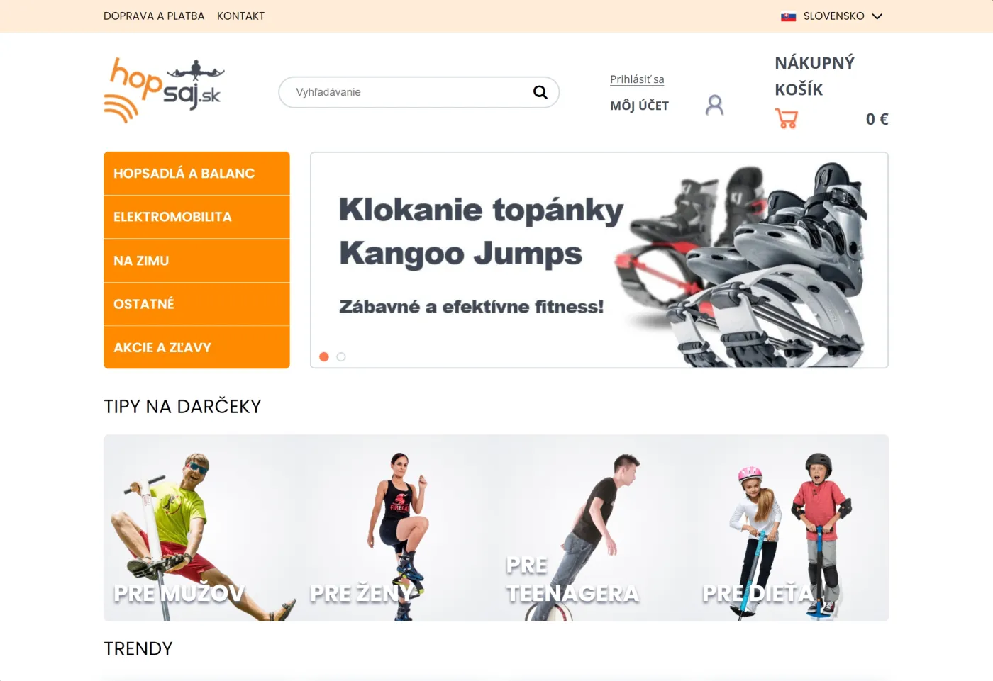 Hopsaj.sk si vytvoril cez BiznisWeb.sk e-shop aj s jazykovými verziami