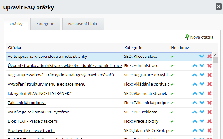 Uzitecna sekce s nejcasteji kladenymi dotazy Sekce s nejčastěji kladenými dotazy