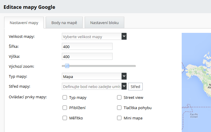 Pridejte google mapu na stranku Přidejte si widget Mapy GOOGLE