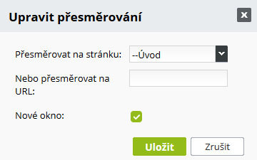 Vytvoreni presmerovani na jiny web Vytvořte si přesměrování na jiný web nebo jinou podstránku