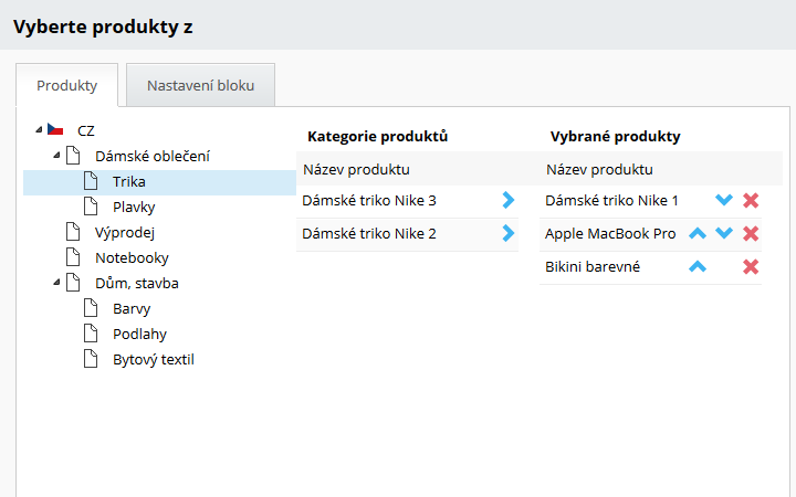 Bocni sloupec s vybranymi produktami Vytvořte si boční sloupec na webu s vybranými produkty