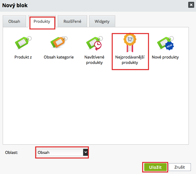 blok nejprodávanější produkty