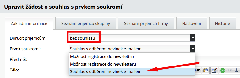 jak pripravit novy newsletter pro ziskani souhlasu s odberem novinek e-mailem v e-shopu od ByznysWebu