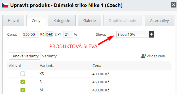 Produktová sleva