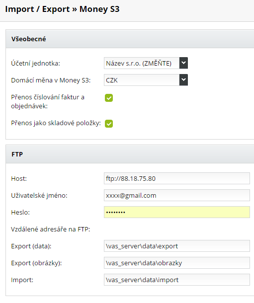 e-shop konektor Flox 3 a Money S3