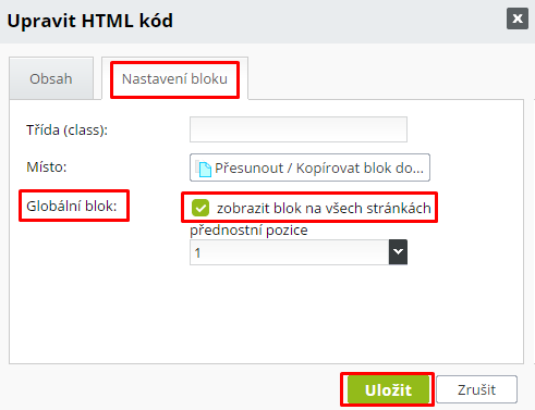 livechat nastavení