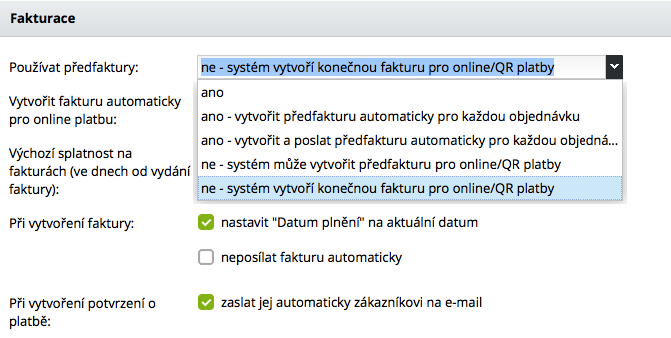 nepoužívat předfaktury