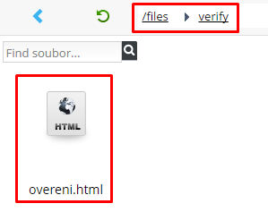 složka VERIFY