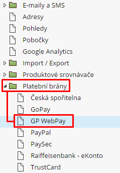 GP Webpay v eshopu
