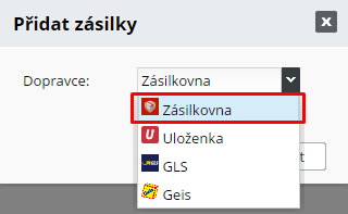 pridat zasilku