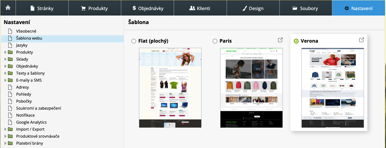 Změna vzhledu designu webstránek: výběr šablony | ByznysWeb