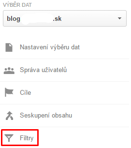 Filtr v Google Analytics