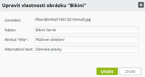 Seo parametry obrazku