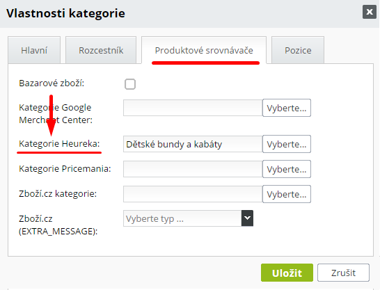 kategorie heureka