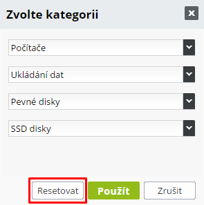 reset zbozi.cz