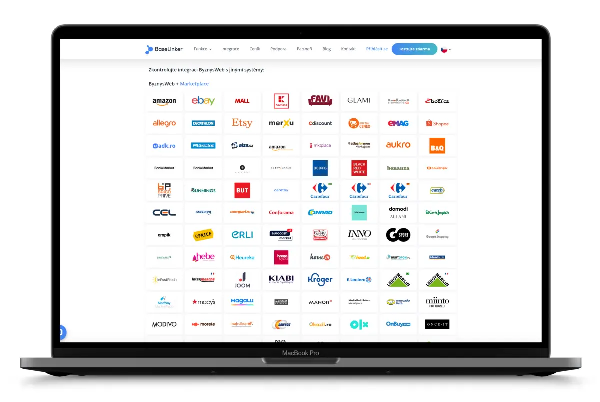 Propojení e-shopu v ByznysWeb.cz s Baselinker