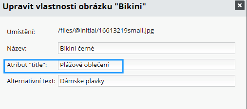 title ve vlastnostech obrázku