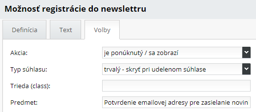 Souhlas se zpracováním při registraci do newsletteru