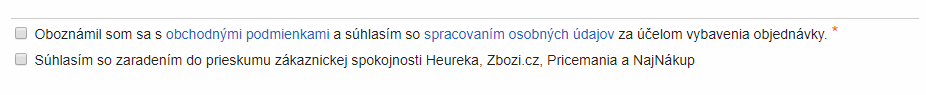 sloucene souhlasy se zpracovanim osobnich udaju pro produktove srovnavace