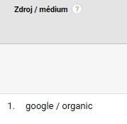 organický zdroj návštěvy webu