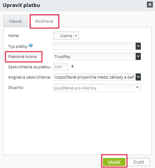 platební brána TrustPay