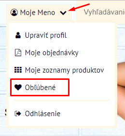 Odkaz na oblíbené produkty | ByznysWeb.cz