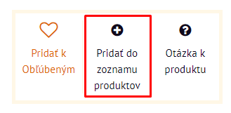 Pridať do zoznamu produktov | BiznisWeb.sk