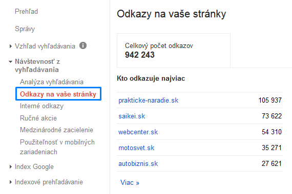 zpětné odkazy na váš web