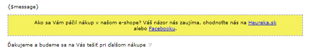 informacni prouzek v automatickych e-mailech v e-shopu od ByznysWebu