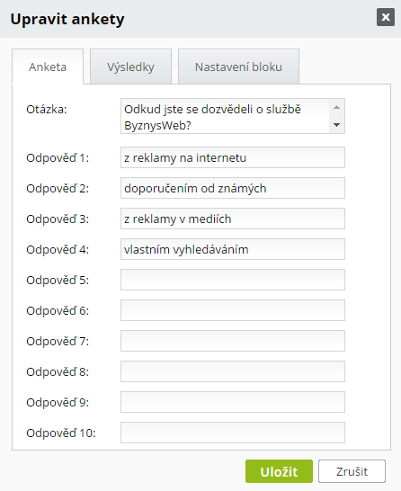 blok Ankety, otázka a odpovědi