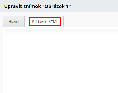 přídavné HTML