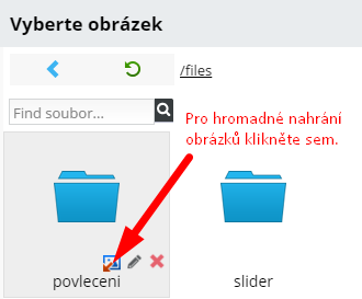 Hromadné nahrávání obrázků