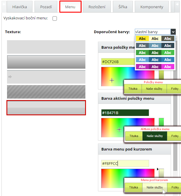 jednoducha volba barevnosti pro jedinecny web design