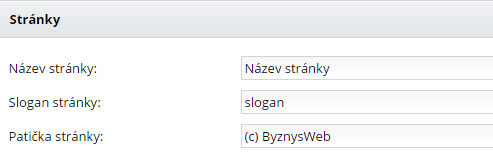 text v záhlaví a zápatí stránky