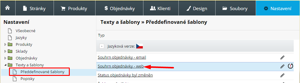 šablona potvrzení objednávky