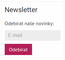 Blok Newsletter na stránce