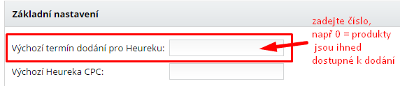dodací lhůta pro Heuréku