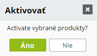 zviditelnění neaktivních produktů