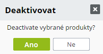 skrytí produktů v eshopu